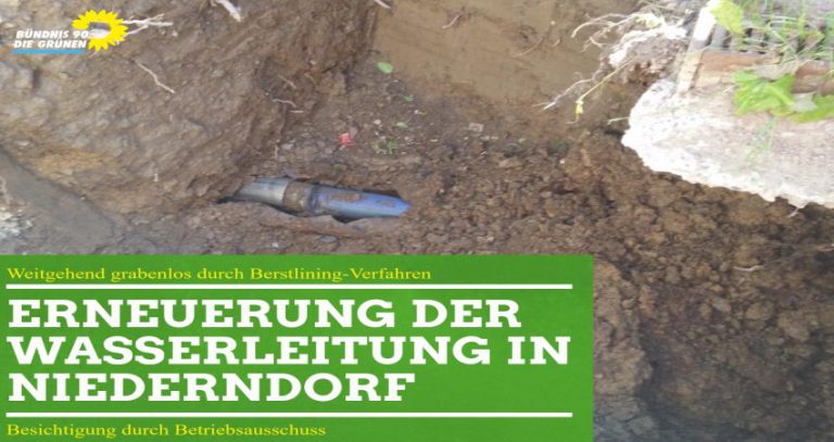 Erneuerung der Wasserleitung in Niederndorf