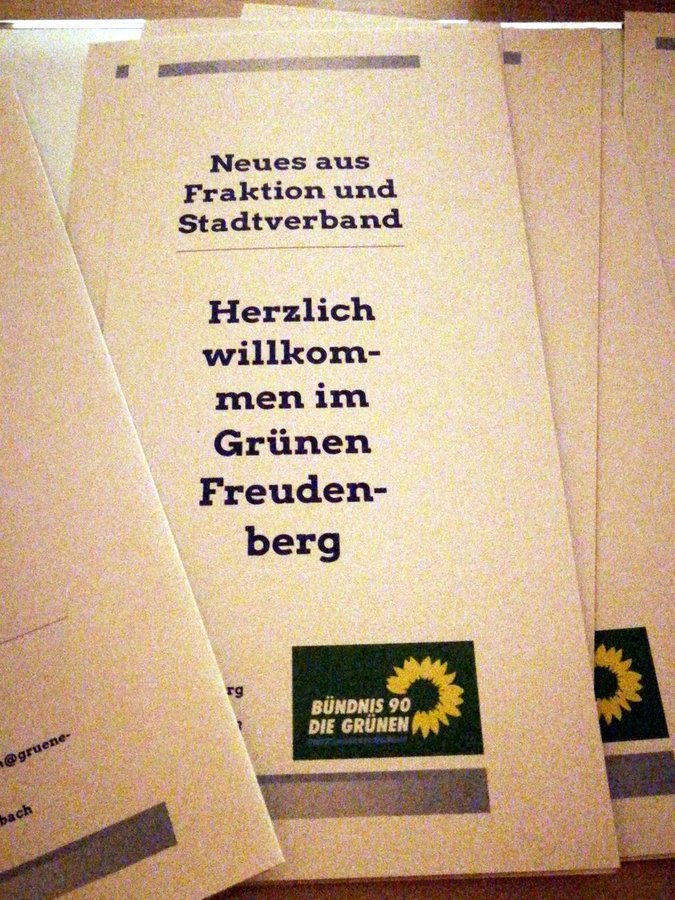 Der neue Flyer mit grünen Themen für Freudenberg ist da
