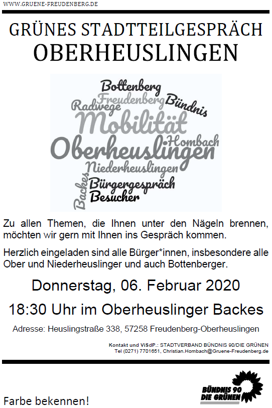 Einladung zum Stadtteilgespräch in Oberheuslingen